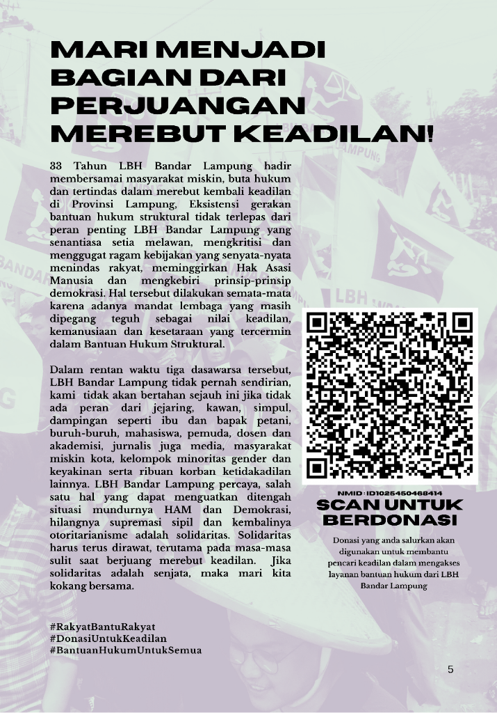 Poster Donasi LBH Bandar Lampung